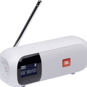 JBL Tuner 2 biały - przenośny głośnik z radiem DAB+/FM + bluetooth - dostawa gratis