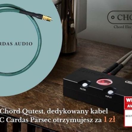 Chord Qutest - autoryzowany dealer - przetwornik C/A - 20 rat 0% - kabel Cardas Parsec 1m RCA-BNC za 1 zł