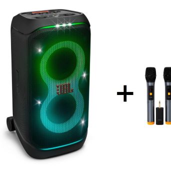 JBL Partybox Stage 320 + zestaw mikrofonów bezprzewodowych Tonsil - dostawa gratis - oferta promocyjna - bez rat 0%